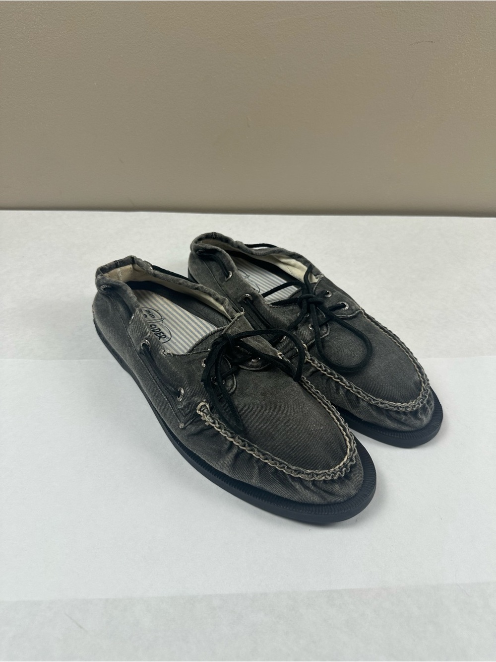 Sperry Men's Charcoal Gray Canvas Boat Shoes